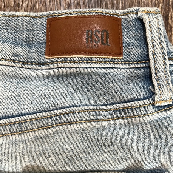 RSQ London Skinny Distressed Denim Jeans, Size 29x30, Light Wash Mixed Materials - Picture 9 of 11